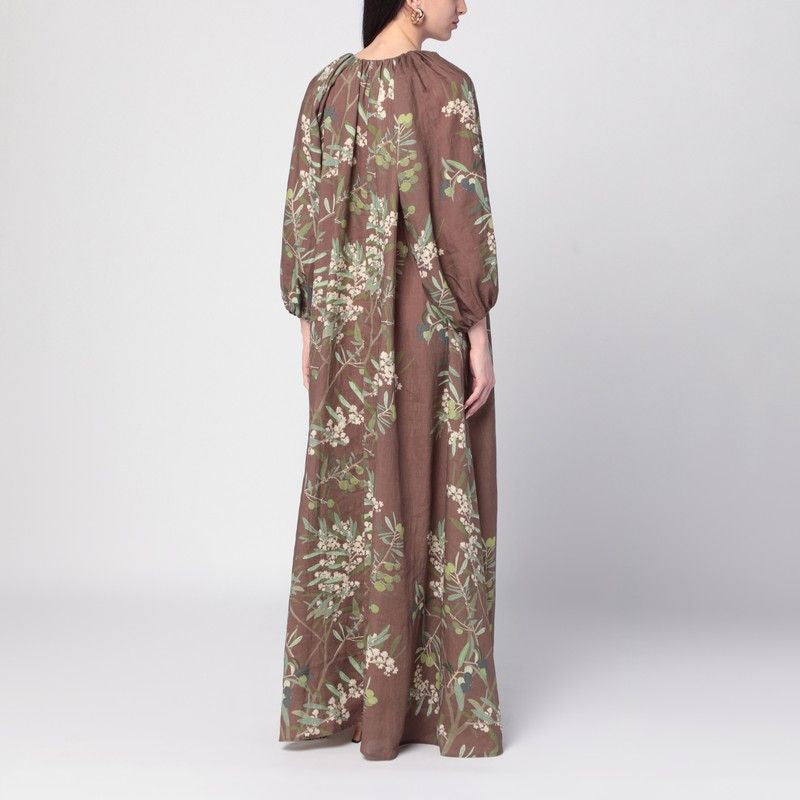 BERNADETTE Maxi Dress with Floral Linen Print
