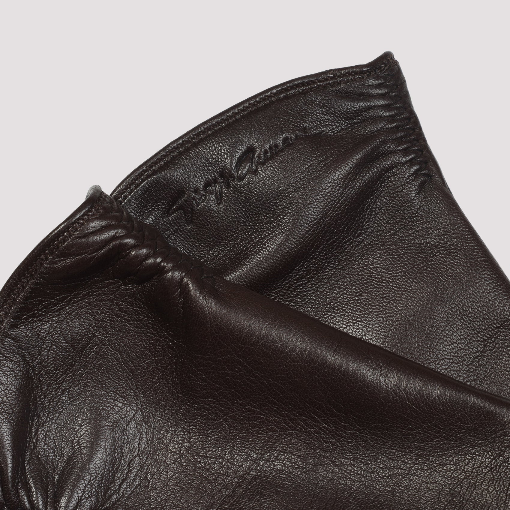 GIORGIO ARMANI Luxury Lamb Leather Gloves for Women