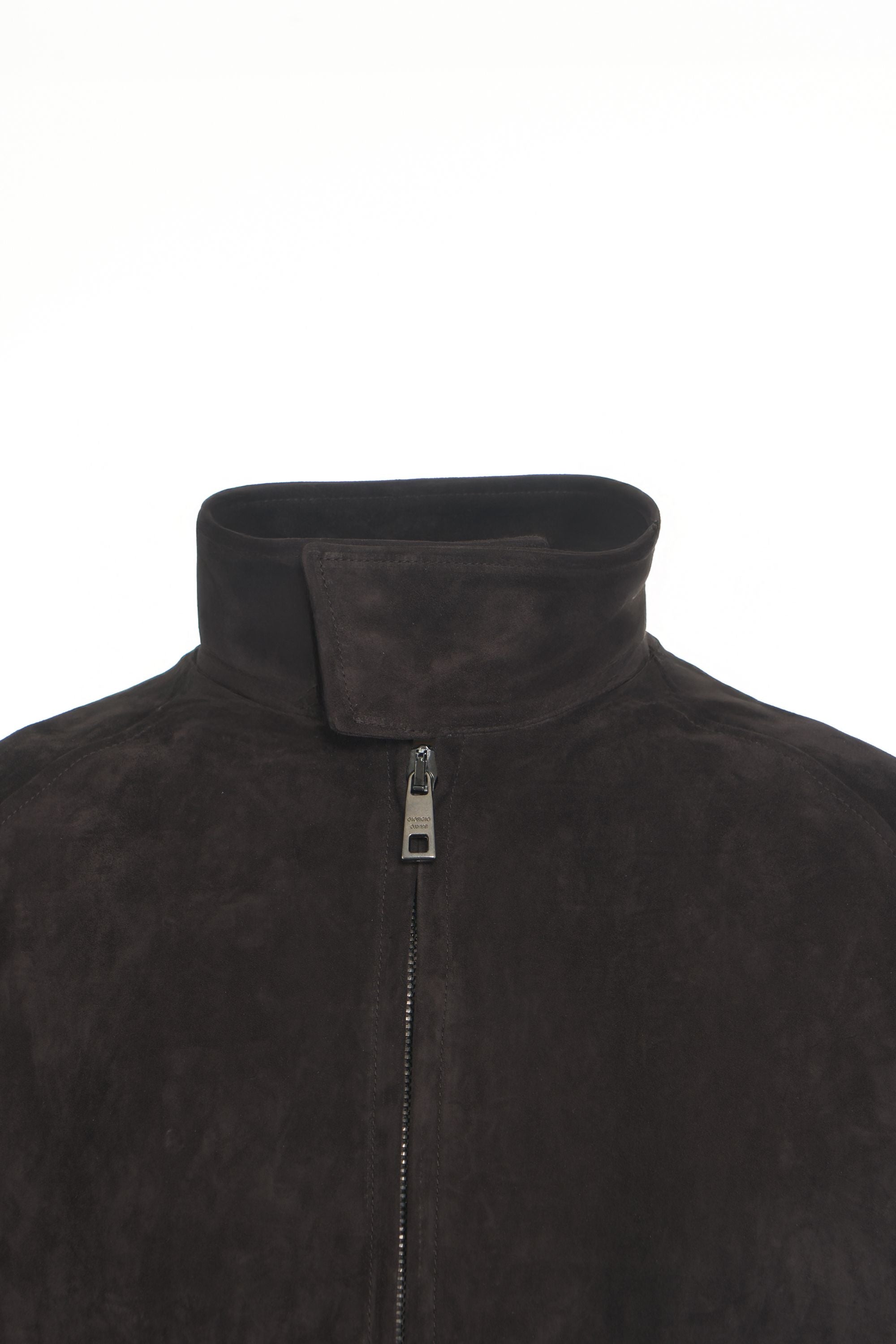 GIORGIO BRATO Suede Jacket with High Collar and Double-Zip Closure - FW25