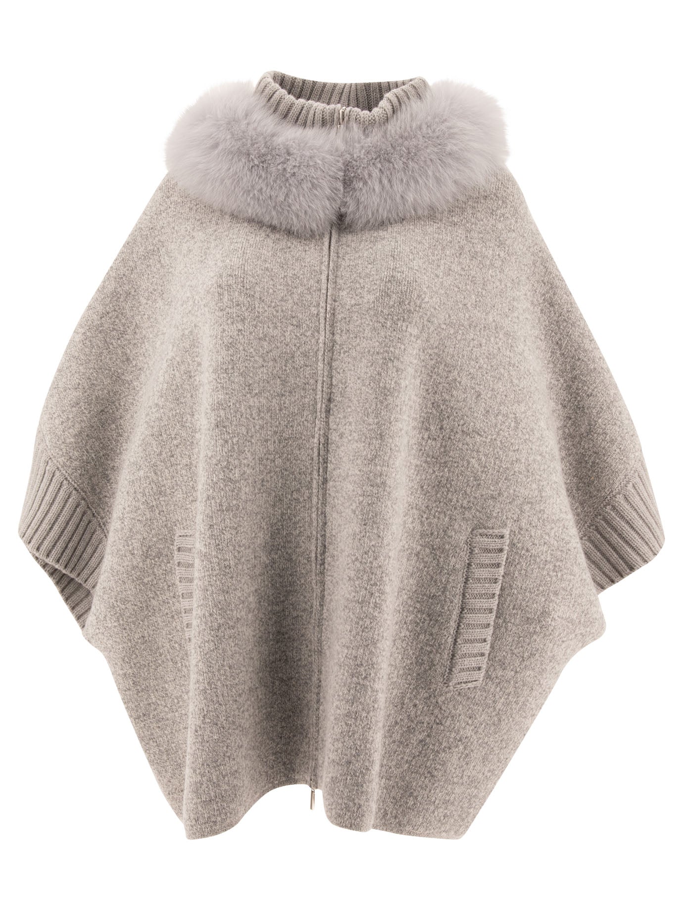 GIOVI Elegant Wool and Cashmere Poncho for Women - Fall Winter 24/25