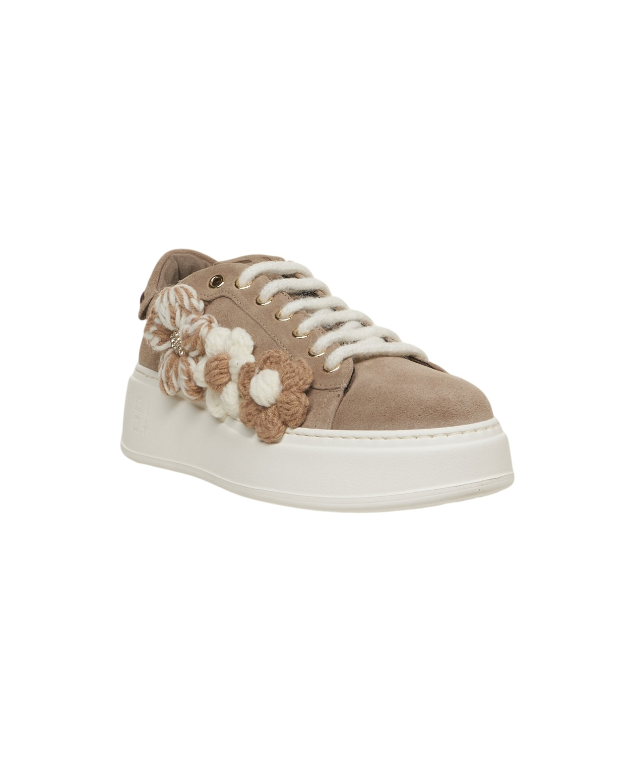 GIO+ Floral Design Sneaker with Plateau Sole for Women