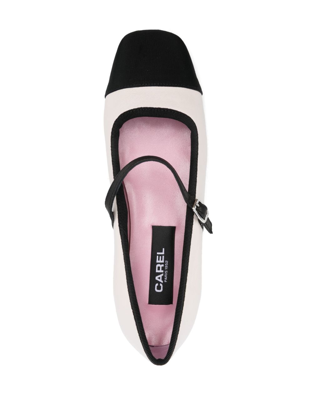 CAREL PARIS Bicolor Ballet Flats with Buckle Strap for Women