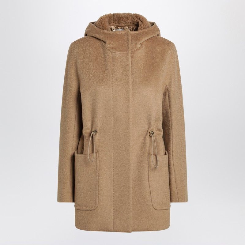 MAX MARA Classic Mini Zibeline Camel Parka Jacket