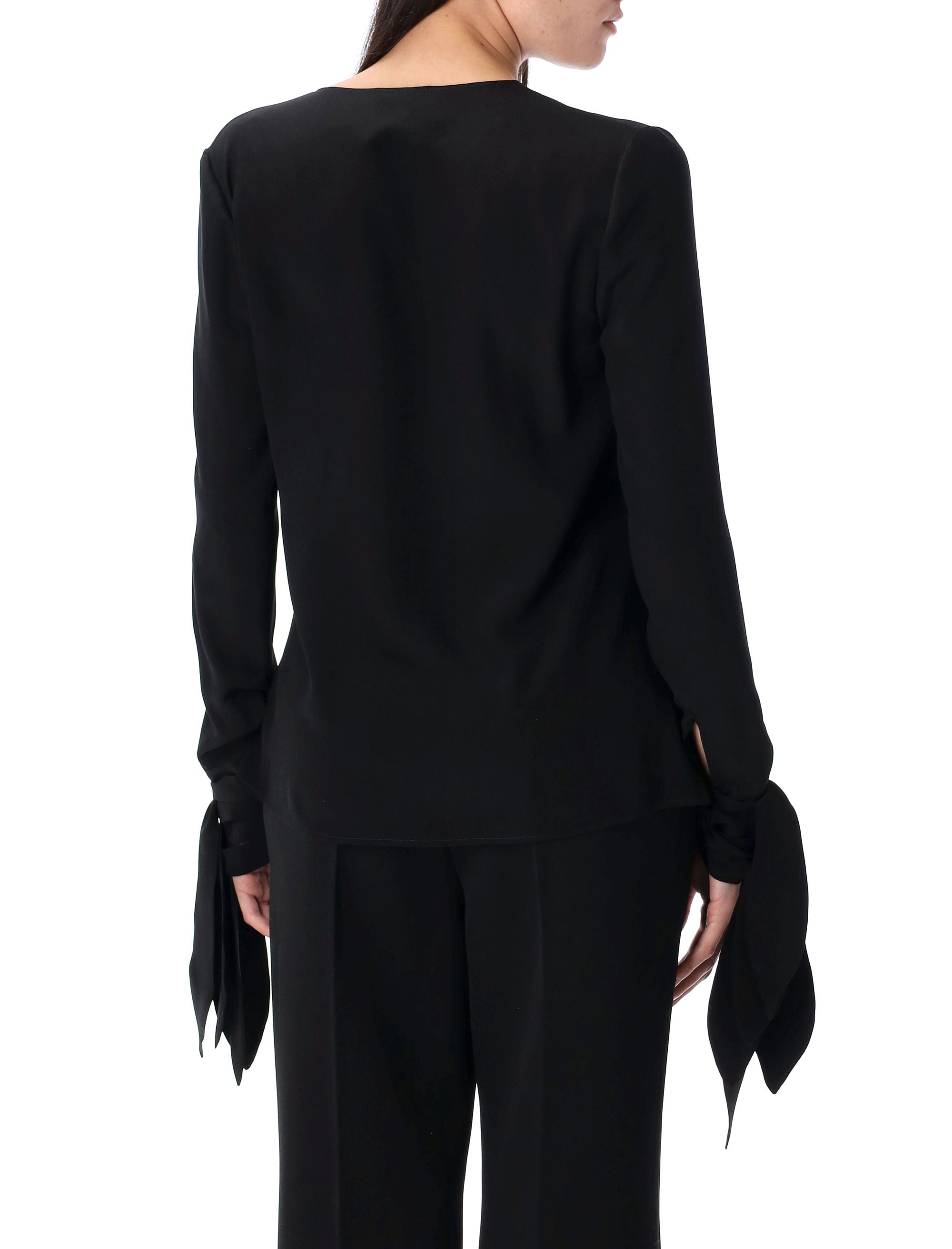 GIVENCHY Classic Fit Blouse with Double Bows
