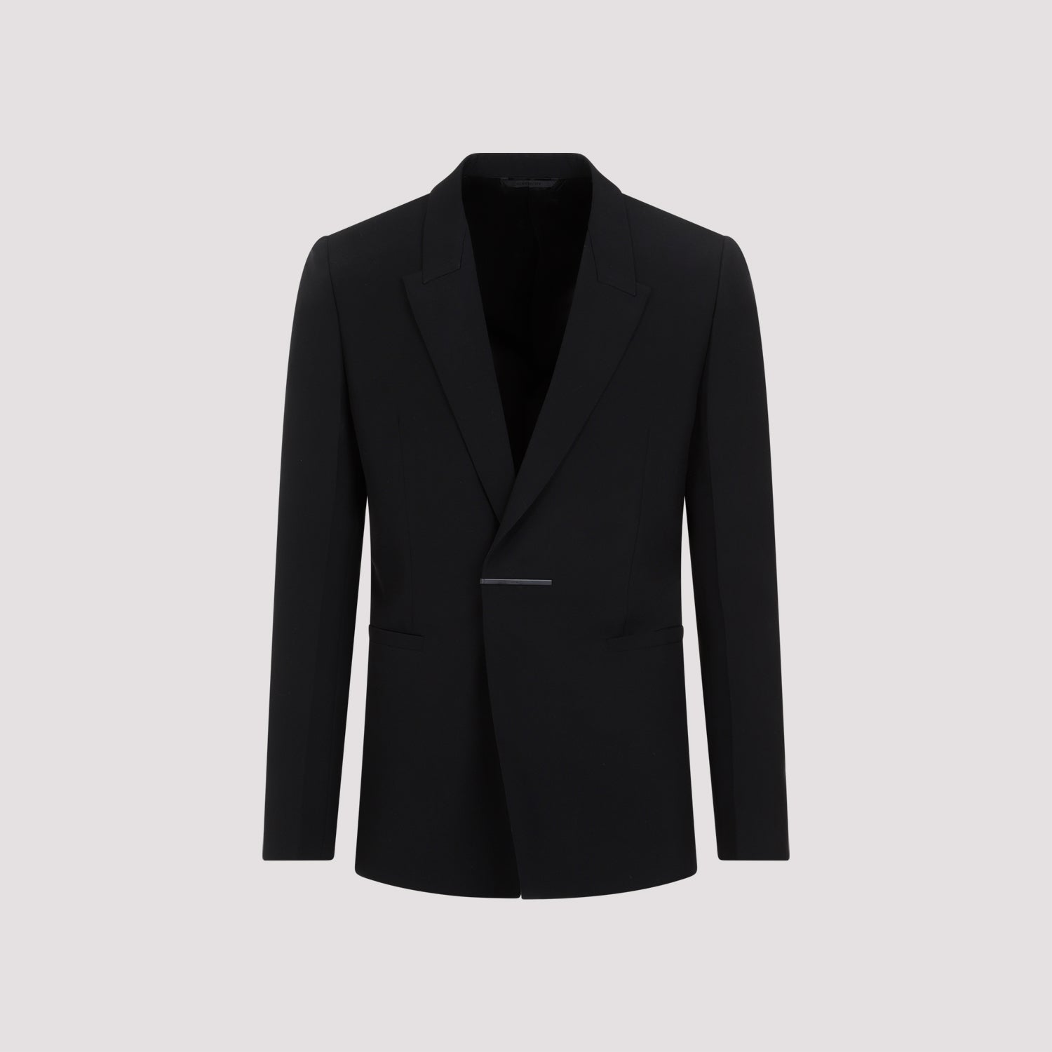 GIVENCHY Sleek Black Virgin Wool Jacket for Men