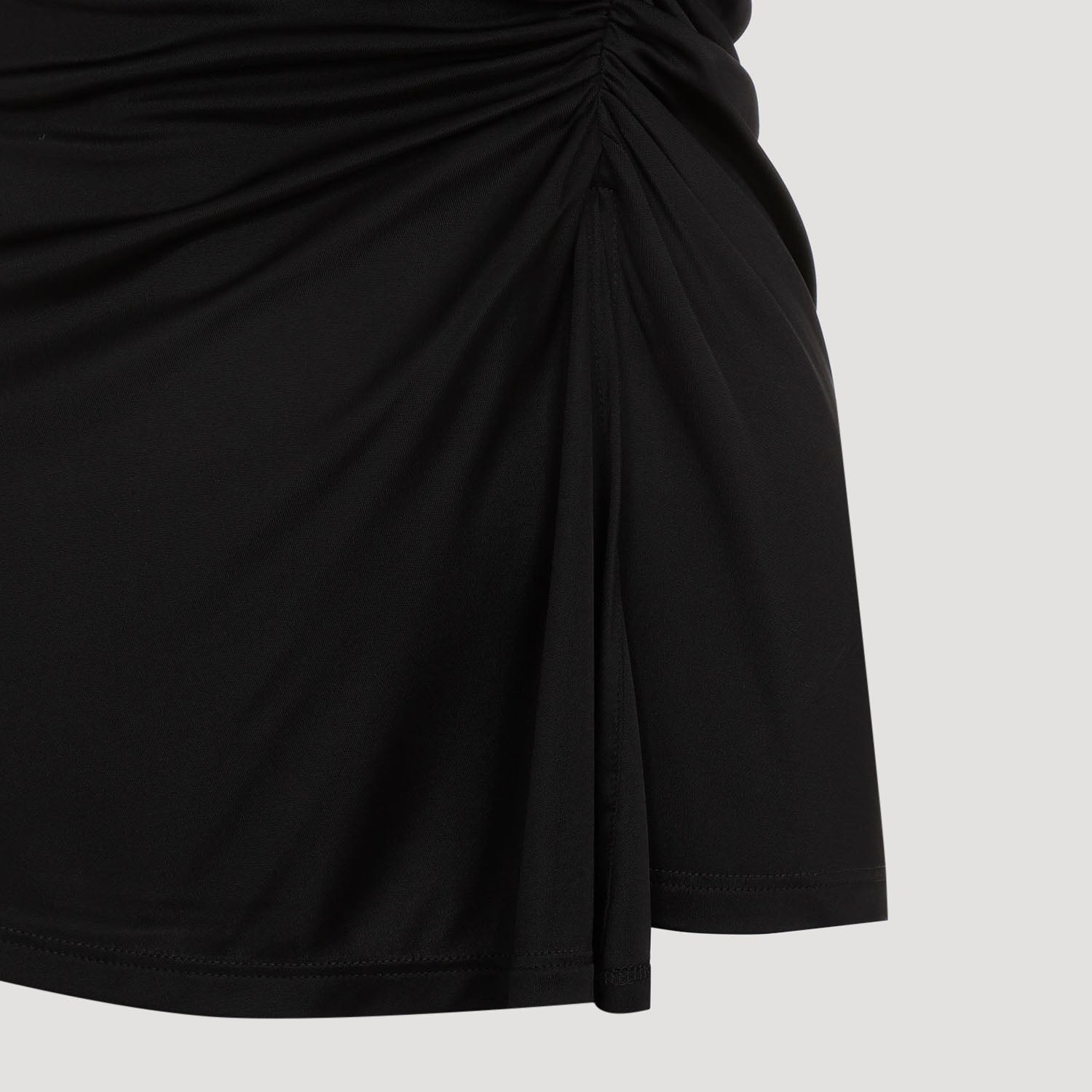 GIVENCHY Asymmetric V-Neck Gathered Shirt