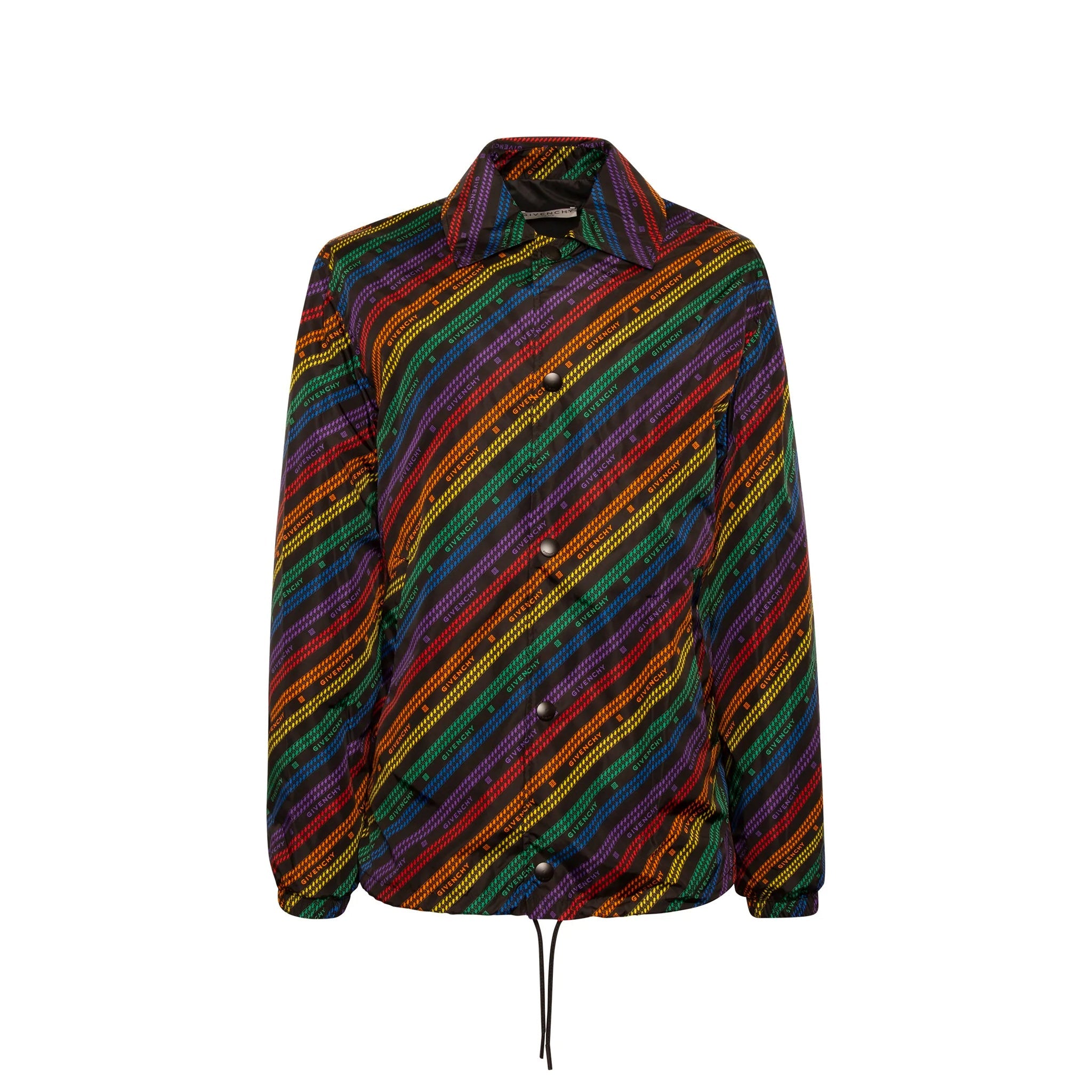 GIVENCHY Rainbow Chain Nylon Jacket - Men's Fall Winter Style
