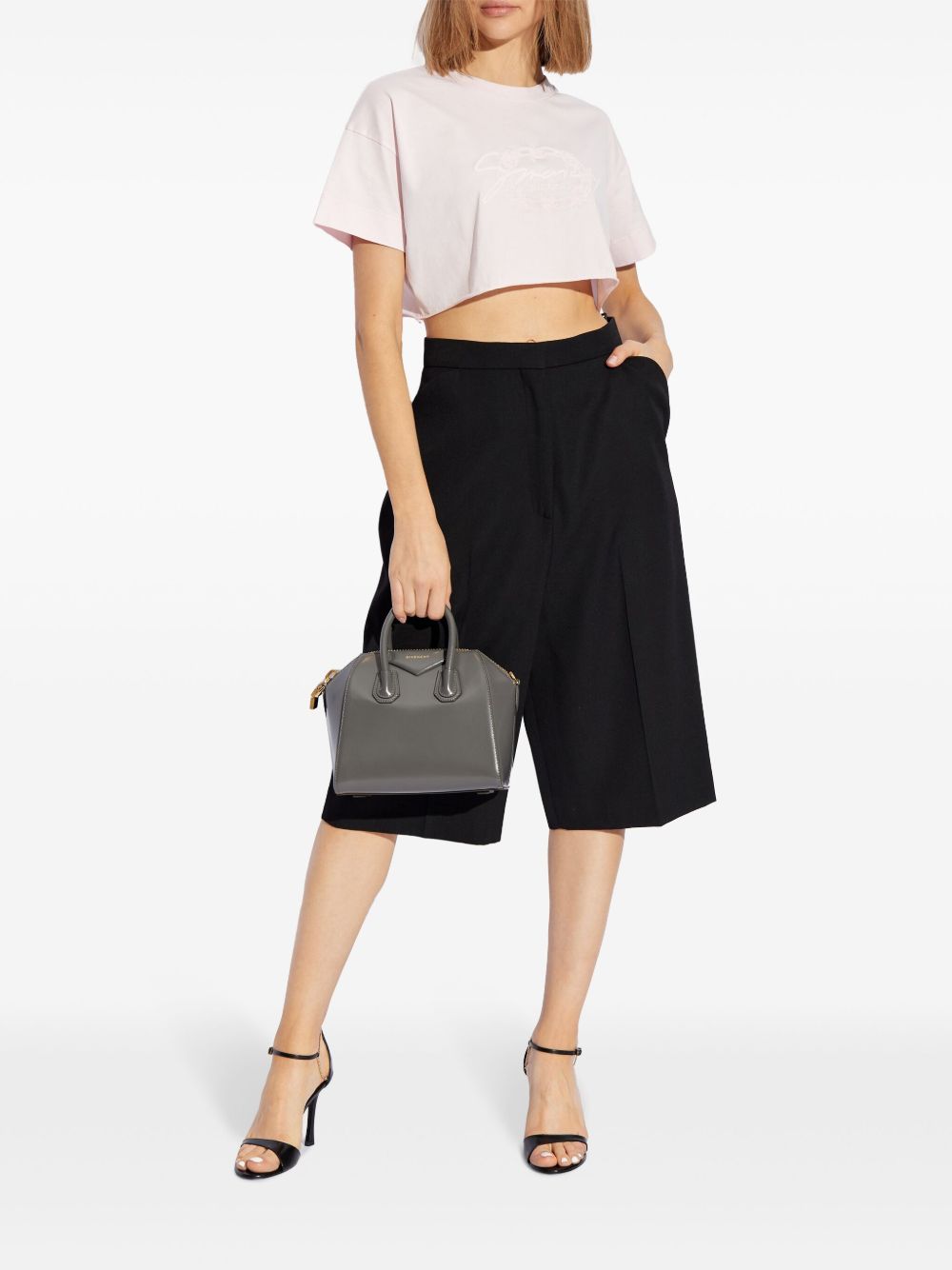 GIVENCHY Cropped Comfortable T-Shirt for Women - Mini Fit