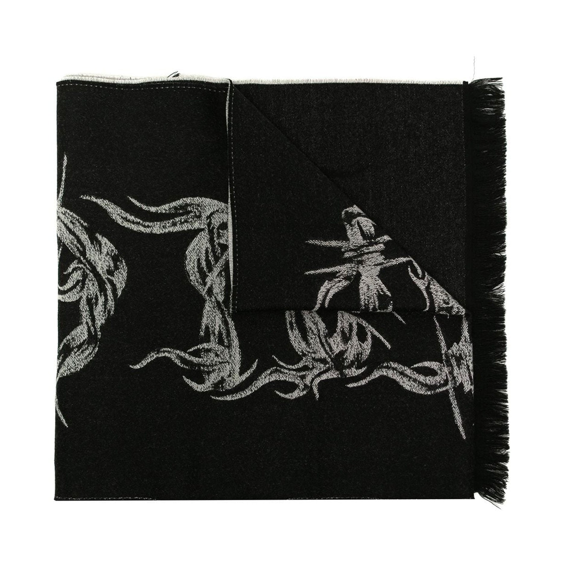 GIVENCHY Wool Scarf 35 x 180 cm with Fringe