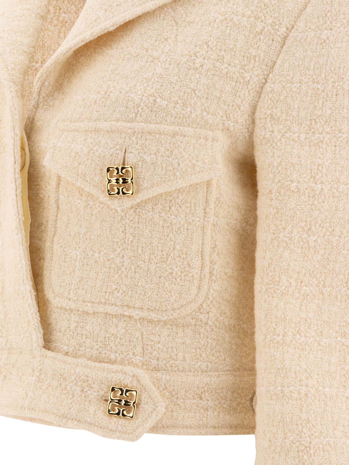 GIVENCHY Mini Short Tweed Jacket with 4G Detail