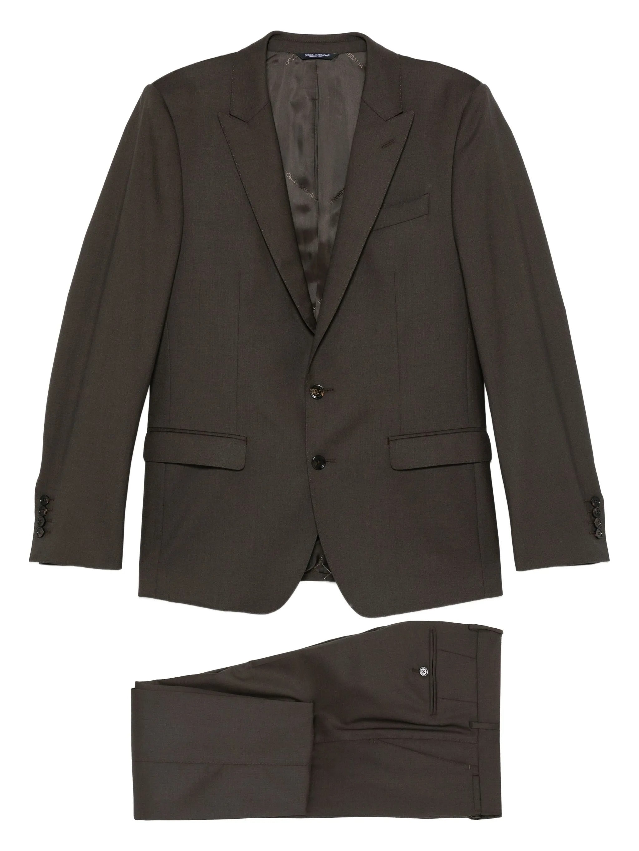 DOLCE & GABBANA Two-Piece Wool Suit with Tailored Fit for Men