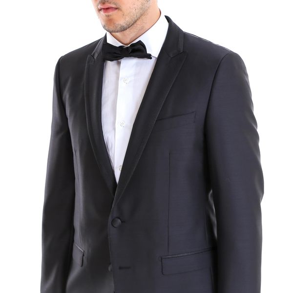 DOLCE & GABBANA Single Breasted Raffia Tuxedo in Classic Fit