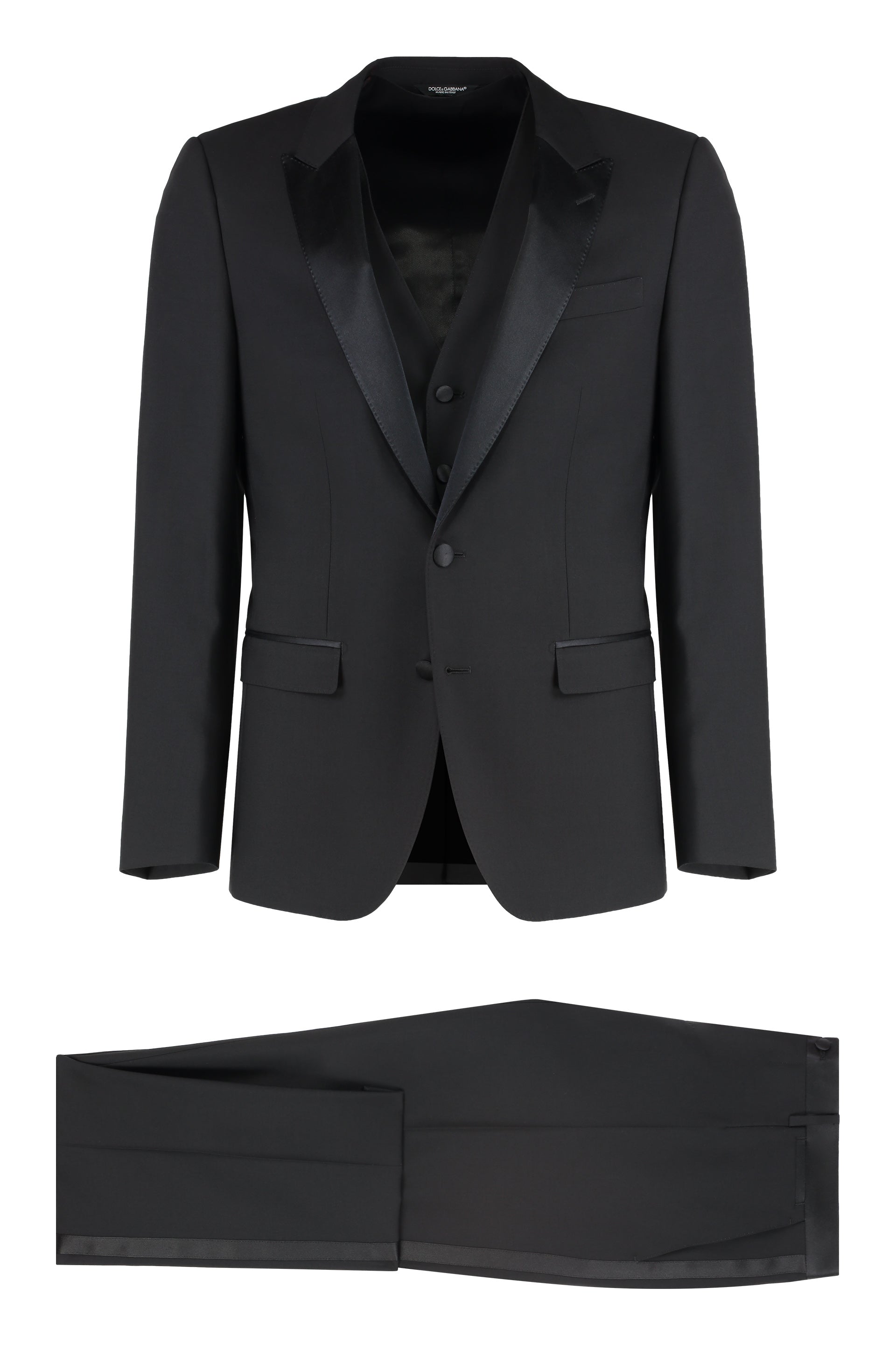 DOLCE & GABBANA Stretch Wool Three-Piece Suit - Men's