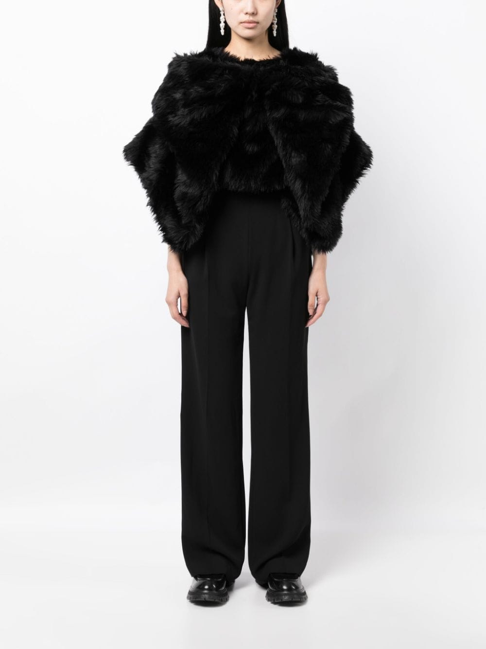 COMME DES GARÇONS Faux Fur Cropped Jacket for Women - FW23 Edition