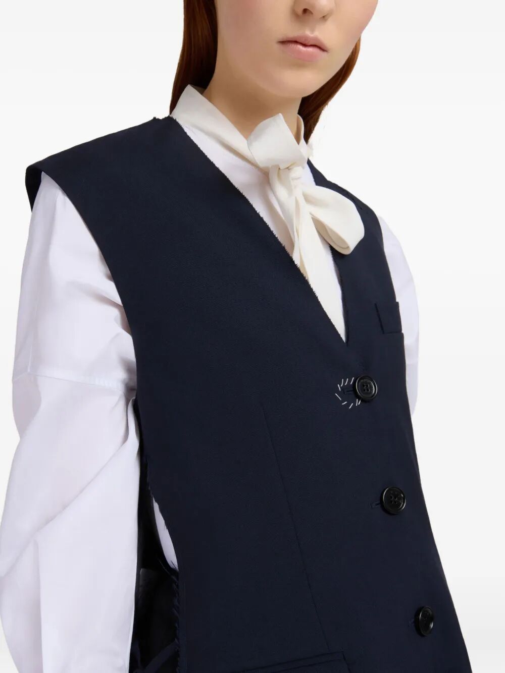 MARNI Elegant Wool Waistcoat with Side Slits