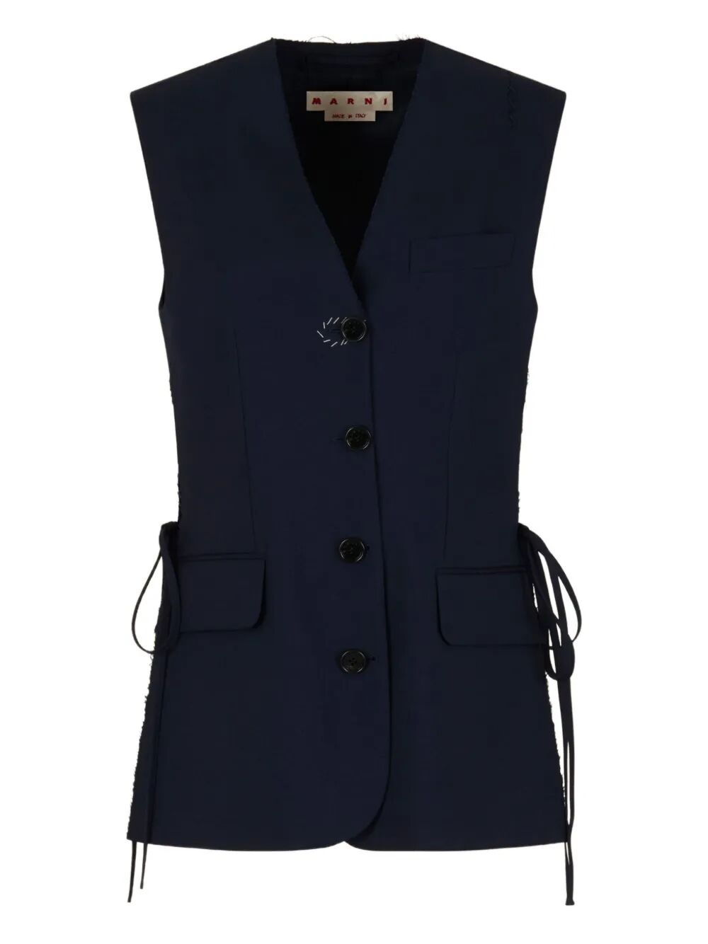 MARNI Elegant Wool Waistcoat with Side Slits