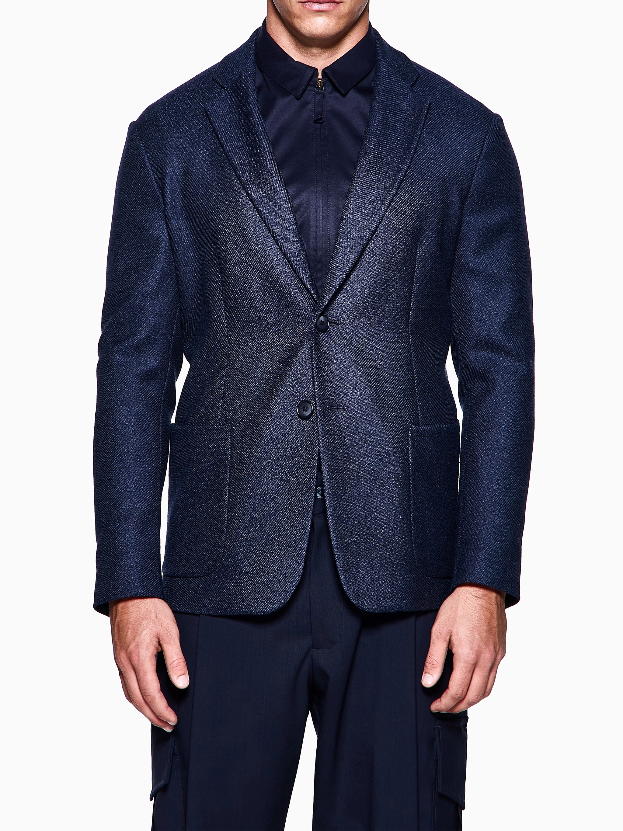 GIORGIO ARMANI Wool Blend Blazer for Men - FW25 Collection