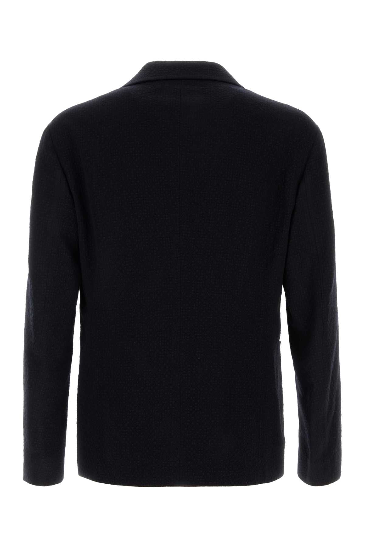 GIORGIO ARMANI Regular Fit Stretch Wool Blazer