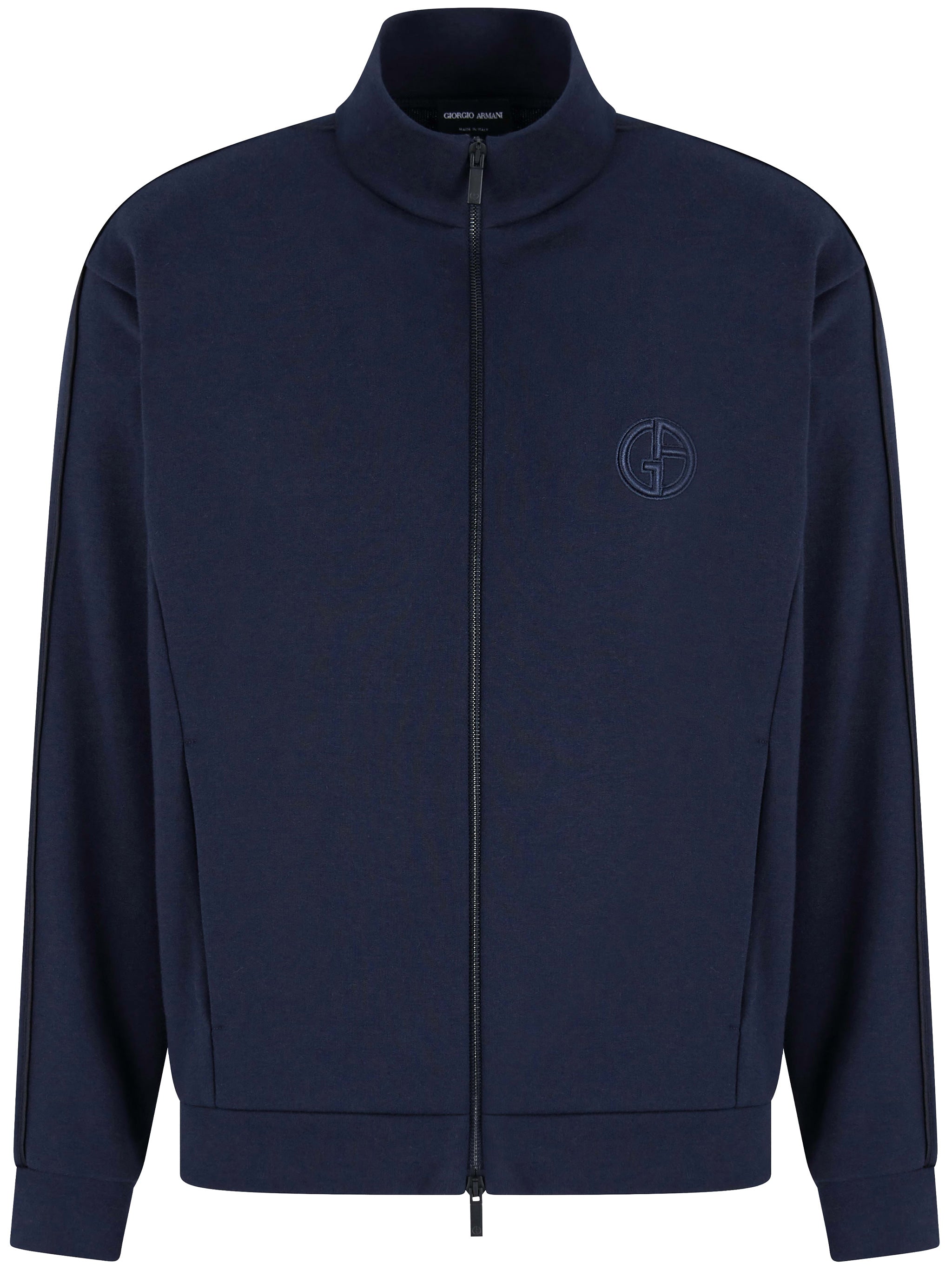 GIORGIO ARMANI Zip-Up Cotton Sweatshirt for Men - FW25
