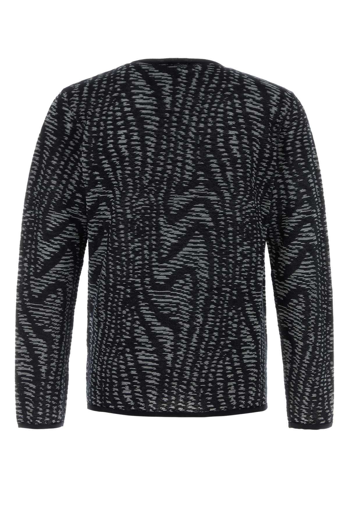 GIORGIO ARMANI Embroidered Jacquard Sweater for Men