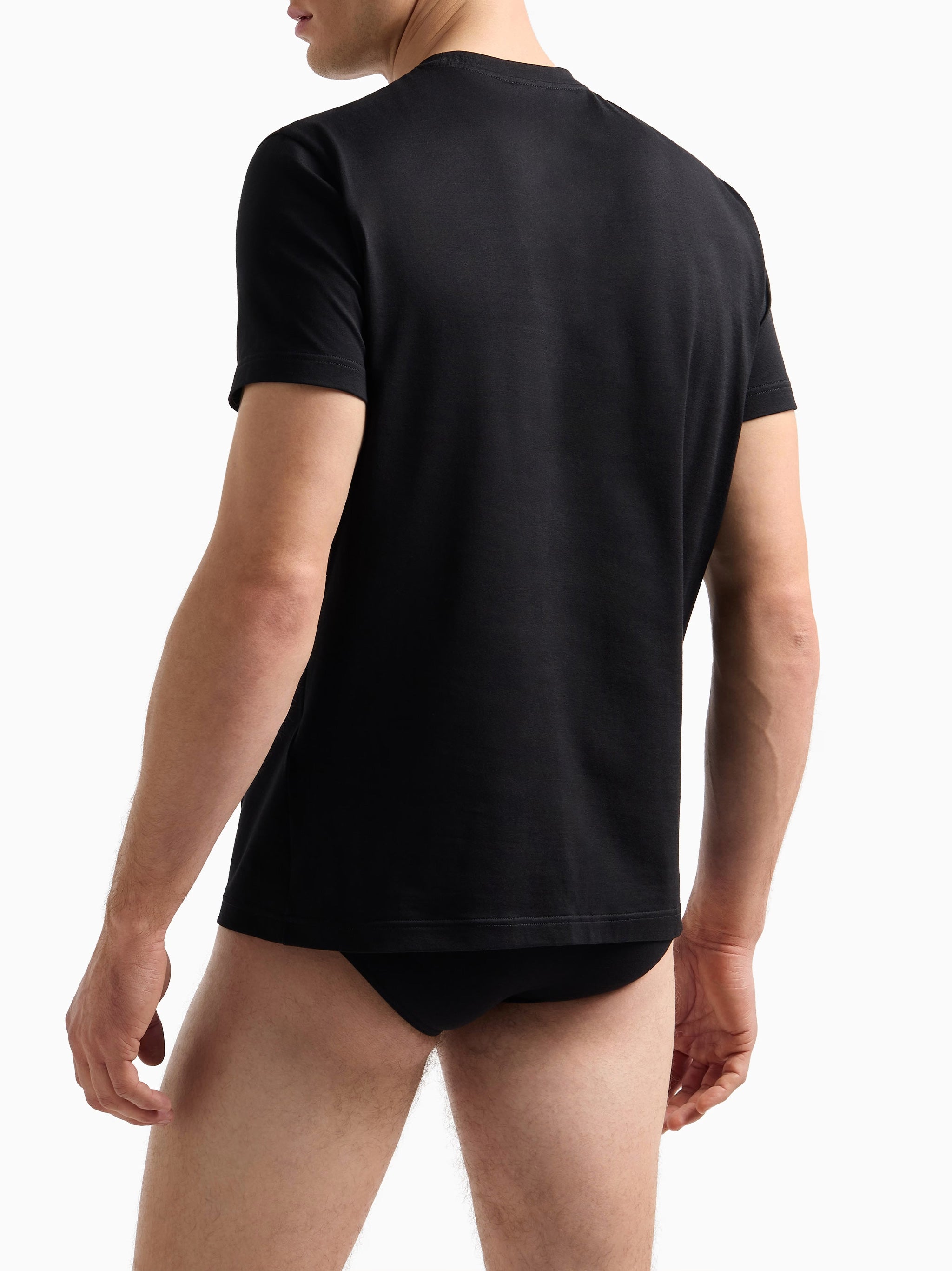 GIORGIO ARMANI Men's Signature Cotton T-Shirt - Fall/Winter 2025