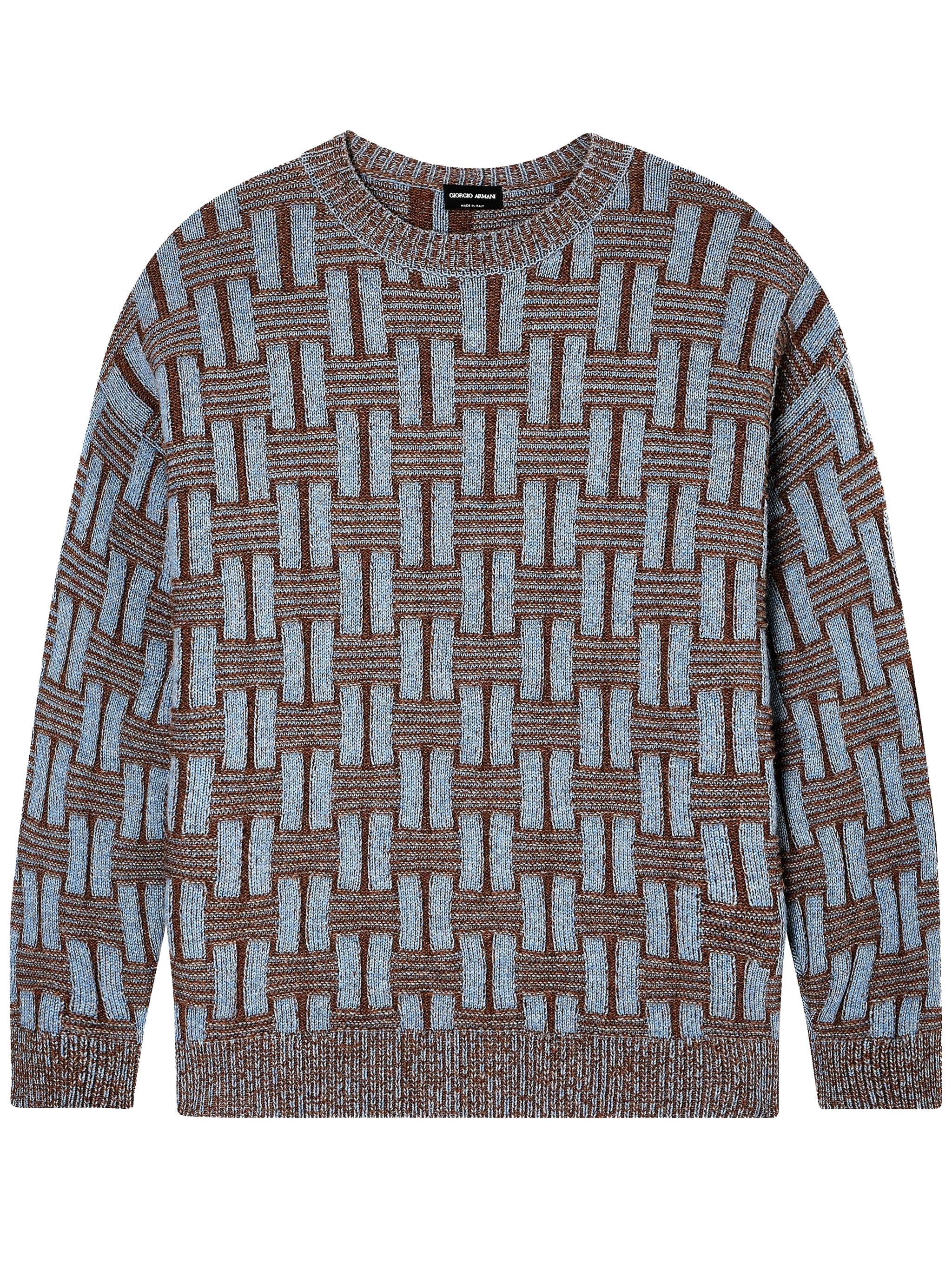 GIORGIO ARMANI Classic Wool Sweater for Men - Fall/Winter 2025