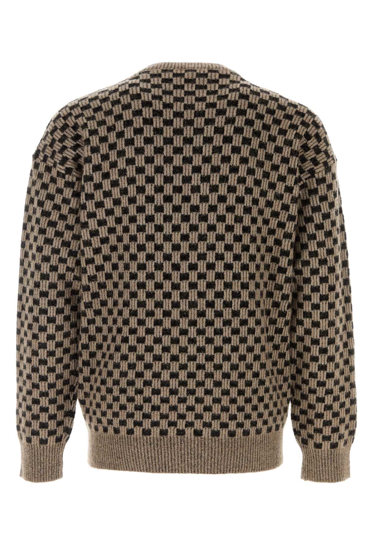 GIORGIO ARMANI Embroidered Viscose Blend Sweater for Men - FW25 Collection