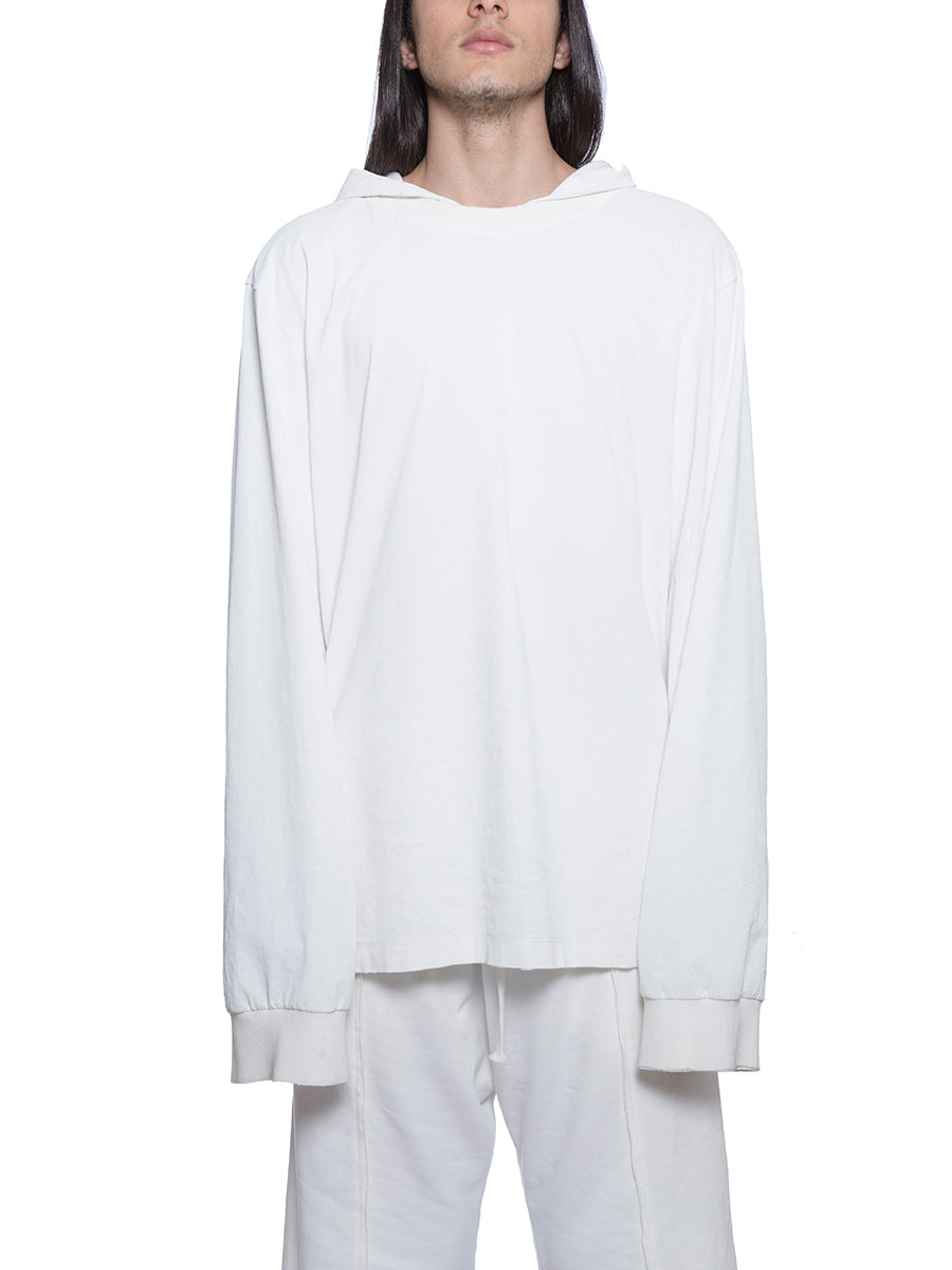 DAMIR DOMA Men's Hoodie Sweatshirt with Lateral Metal Rings (Model Wears Size)