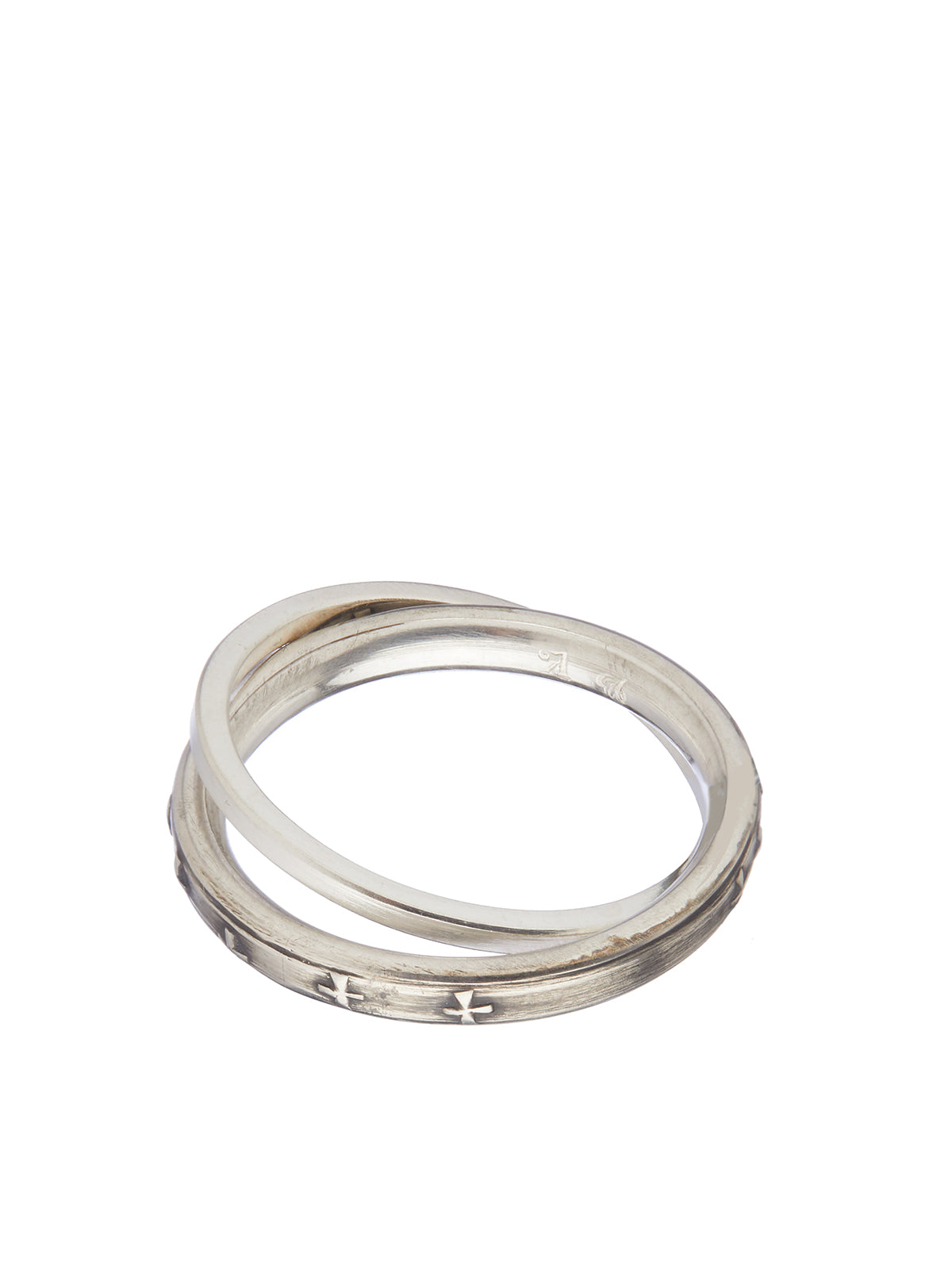 WERKSTATT:MUNCHEN Double Band Silver Ring for Men