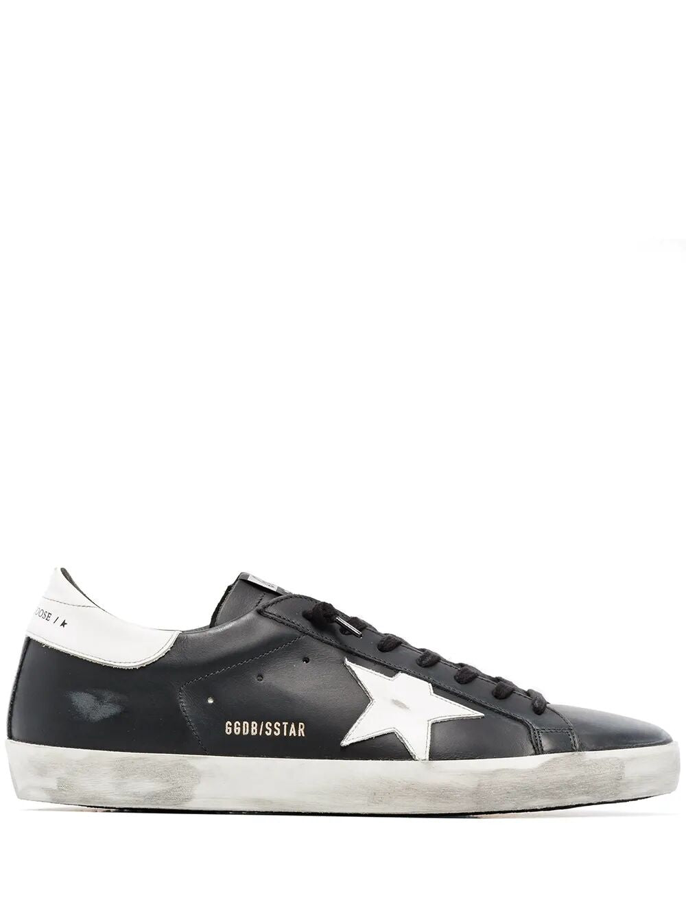 GOLDEN GOOSE Leather Upper Shiny Star and Heel Sneakers for Men