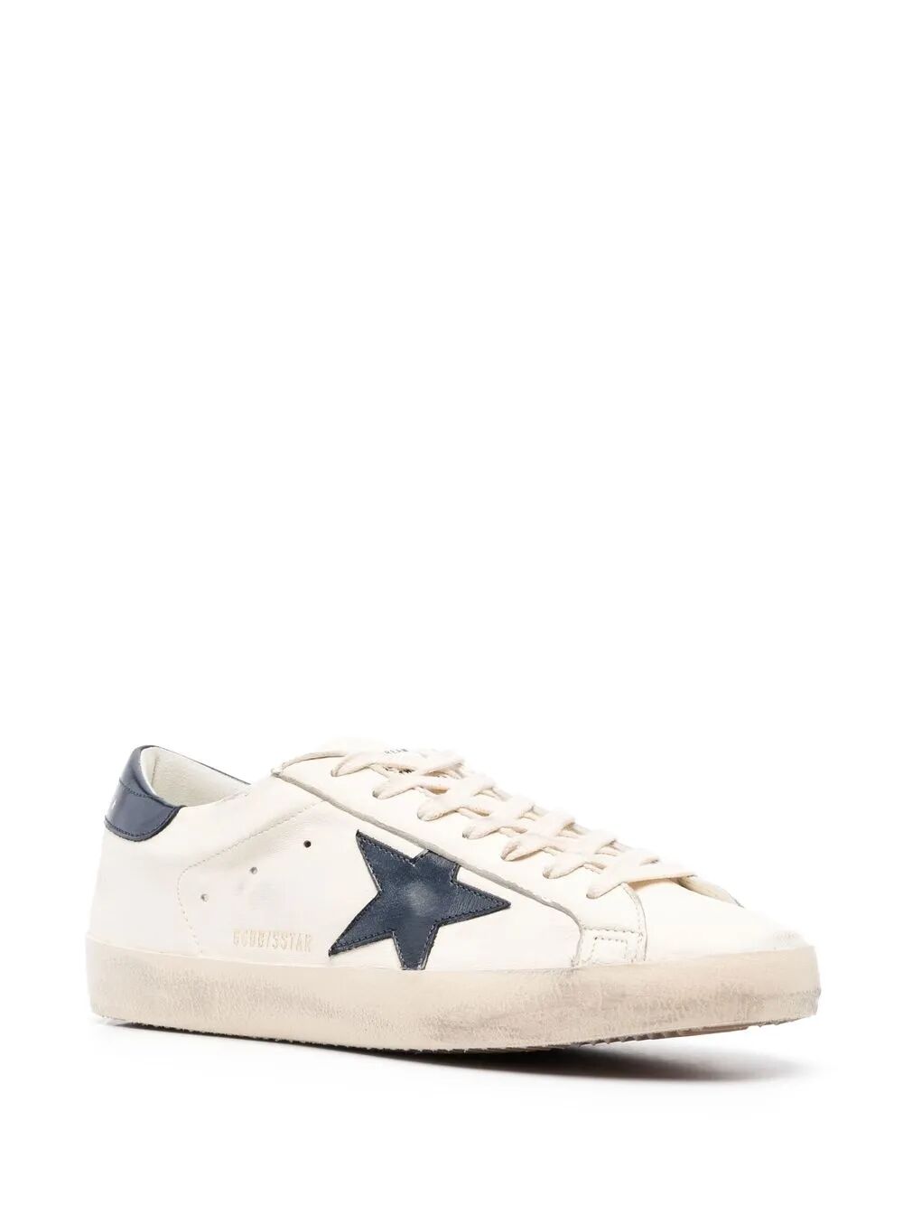 GOLDEN GOOSE Shiny Leather Star and Heel Sneakers for Men
