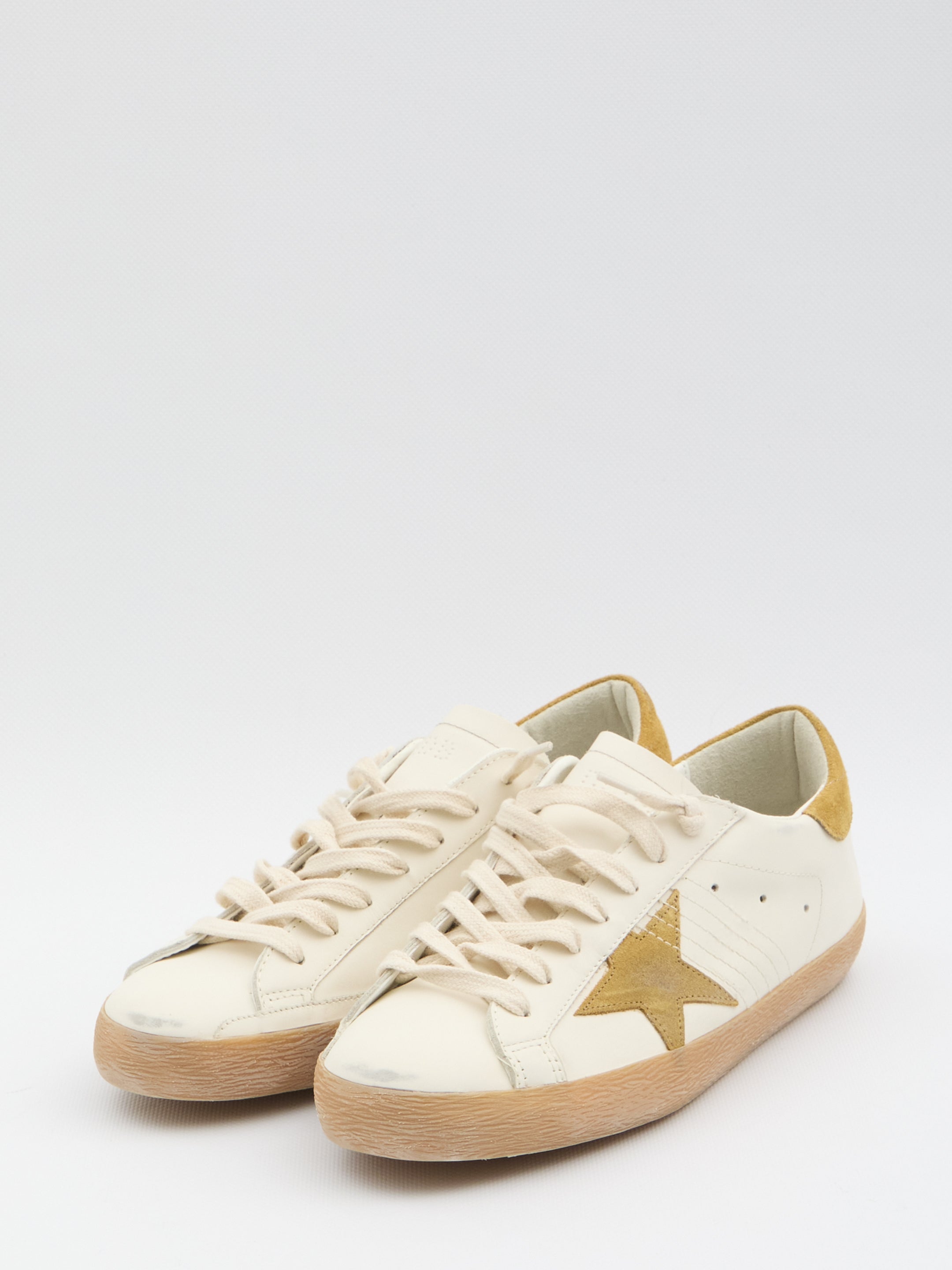 GOLDEN GOOSE Super-Star Sneakers with Suede Heel Tab - Men's Footwear