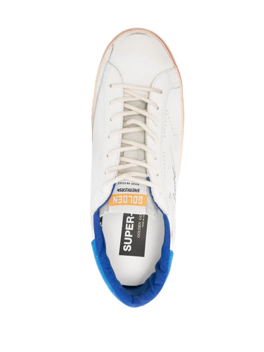 GOLDEN GOOSE Men's Super Star Leather Upper Skate Star Sneaker