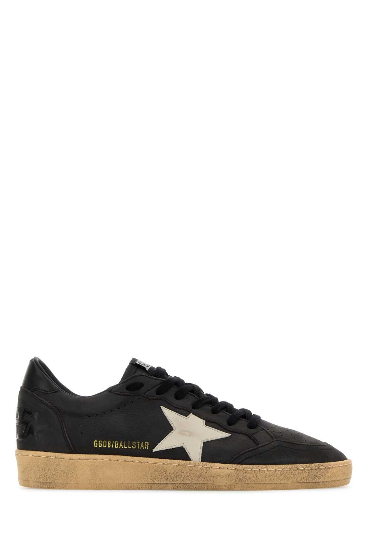GOLDEN GOOSE Distressed Leather Lace-Up Sneakers for Men