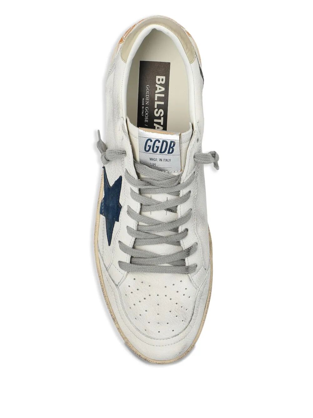 GOLDEN GOOSE Men's Ballstar Nappa Upper Toe and Spur Suede Star Leather Heel Sneakers