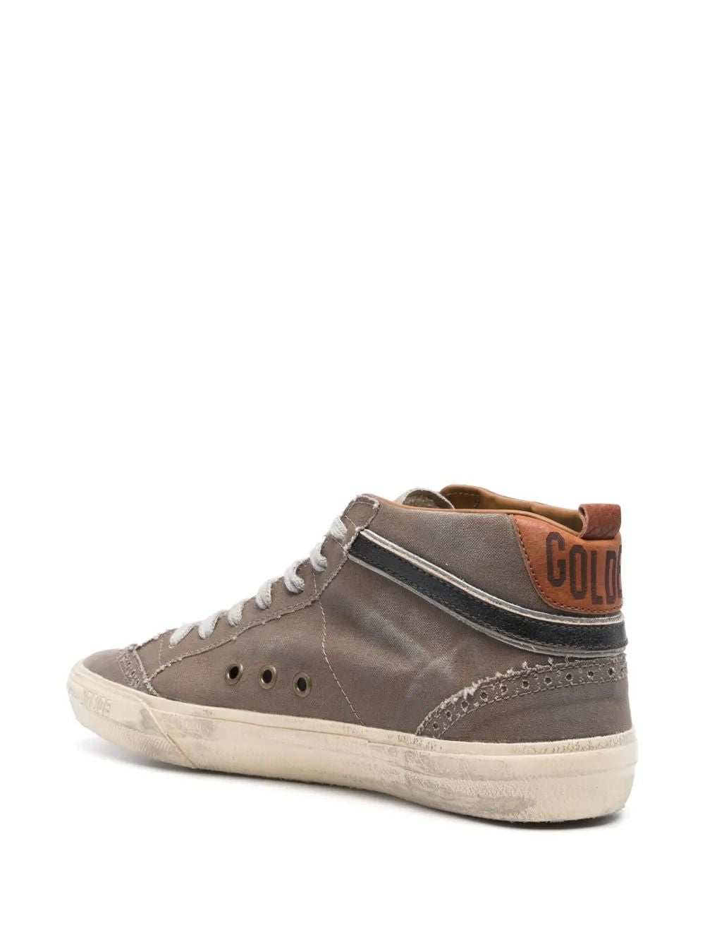 GOLDEN GOOSE Mid Star Canvas Upper Suede Tongue Sneakers