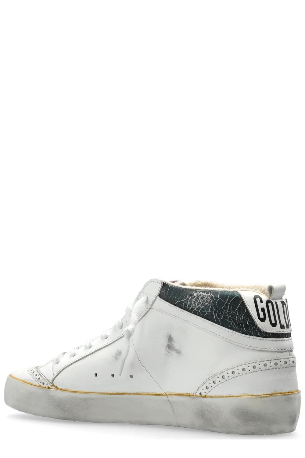 GOLDEN GOOSE Mid Star Leather and Laminated Sneakers for Men