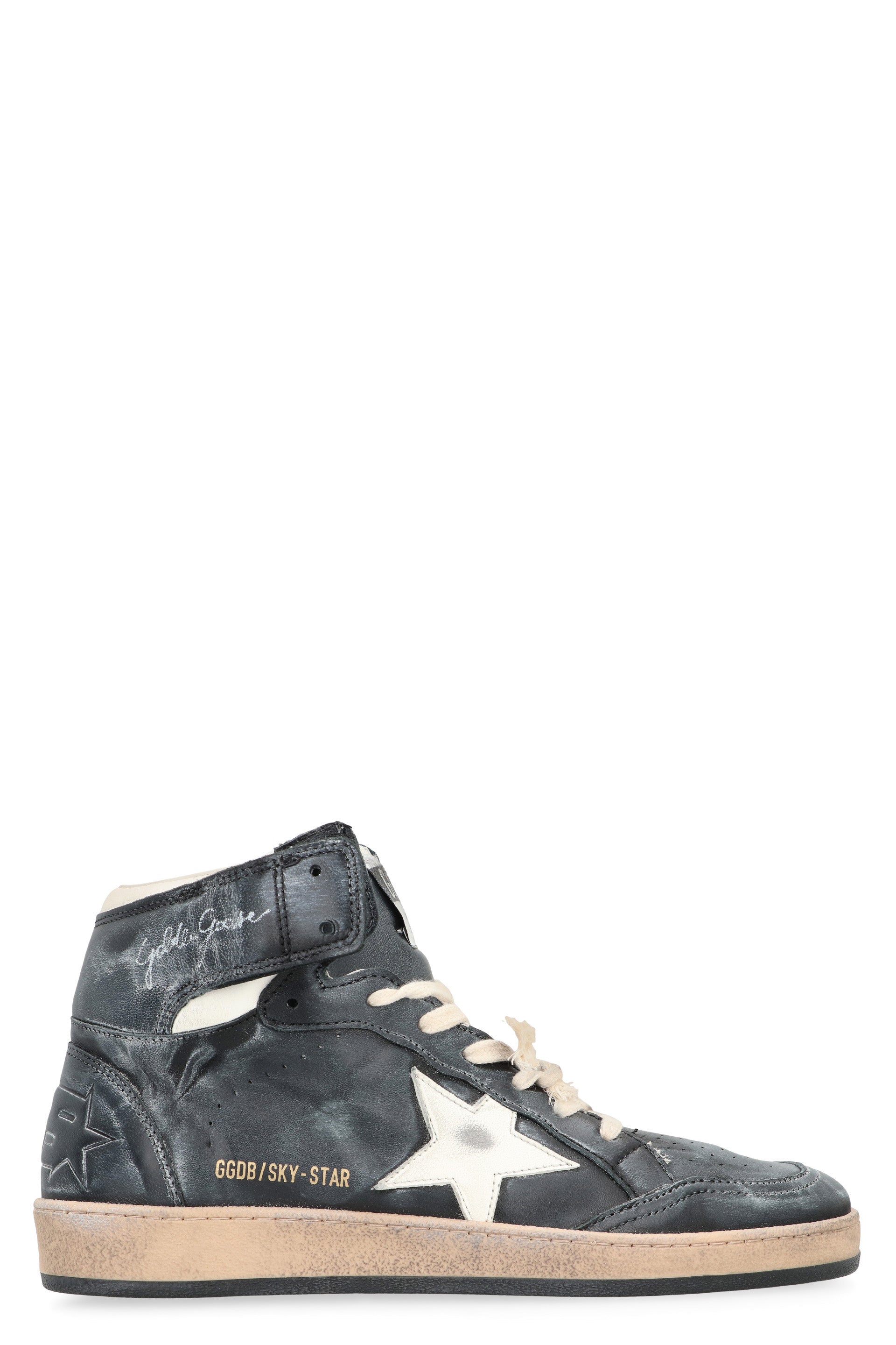 GOLDEN GOOSE High-Top Vintage Leather Sneakers