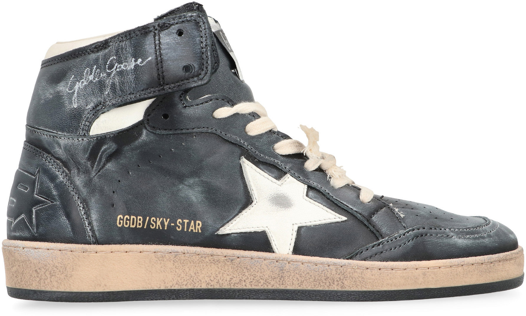 GOLDEN GOOSE High-Top Vintage Leather Sneakers