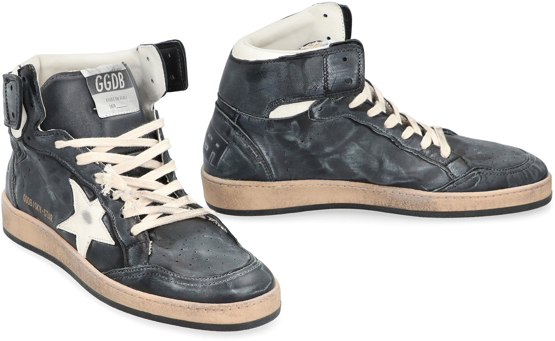 GOLDEN GOOSE High-Top Vintage Leather Sneakers