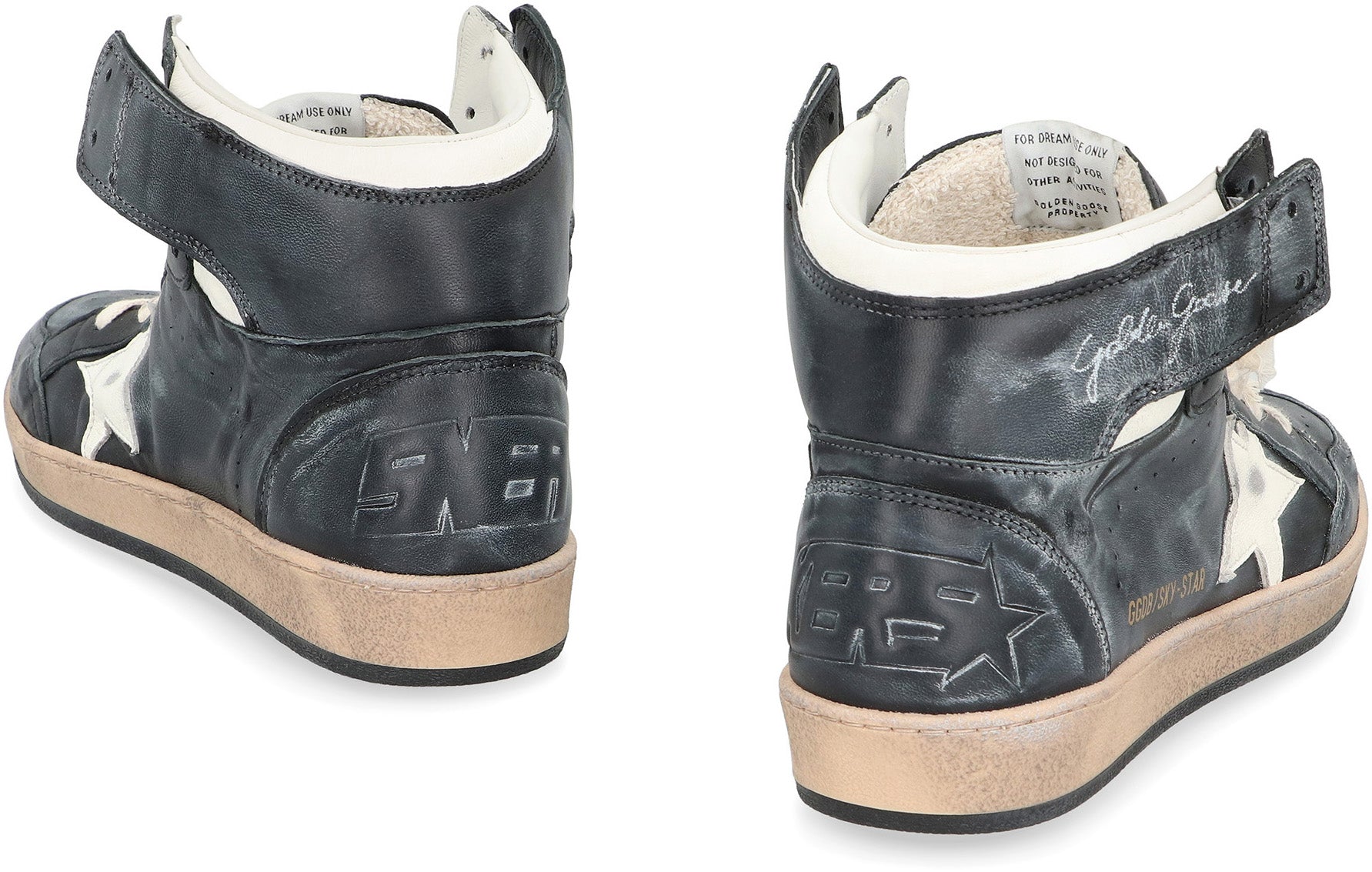 GOLDEN GOOSE High-Top Vintage Leather Sneakers