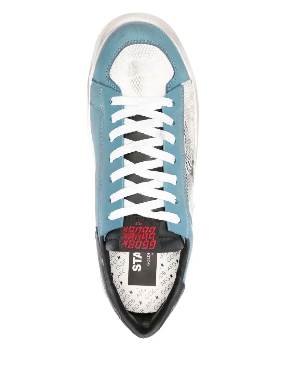 GOLDEN GOOSE Stardan Leather Upper with Net Sneakers for Men