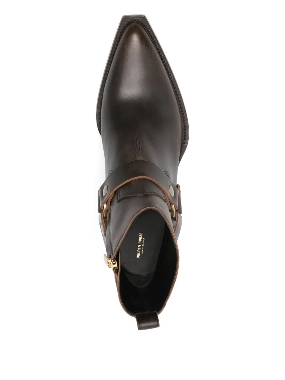 GOLDEN GOOSE Distressed Leather Upper with Removable Accessory Boots