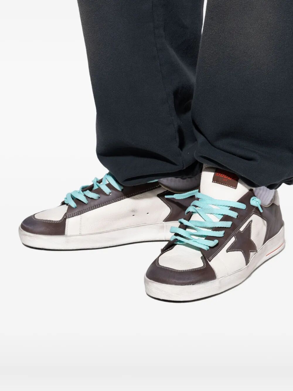 GOLDEN GOOSE Two-Tone Leather Stardan Sneaker