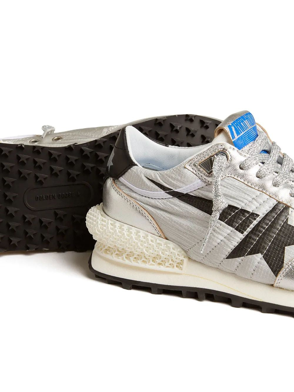 GOLDEN GOOSE Marathon Nylon Sneakers with Ripstop Detail and Star Accents