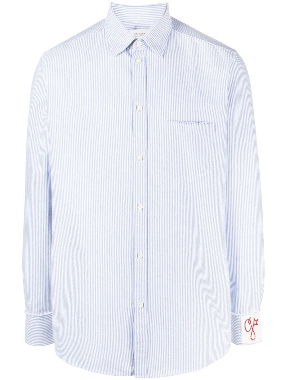 GOLDEN GOOSE Men's Striped Shirt with Button Closure