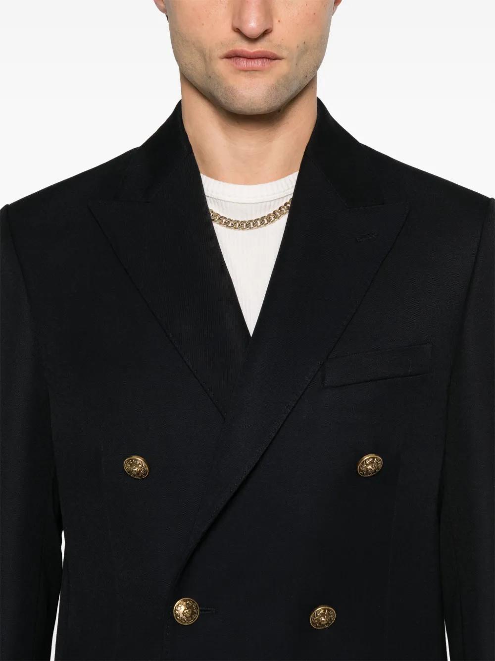 GOLDEN GOOSE Men's Double-Breasted Blazer with Gold Buttons - Size 50