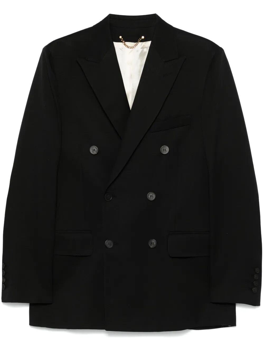 GOLDEN GOOSE Men's Double Breasted Blazer - Light Dry Wool Gabardine