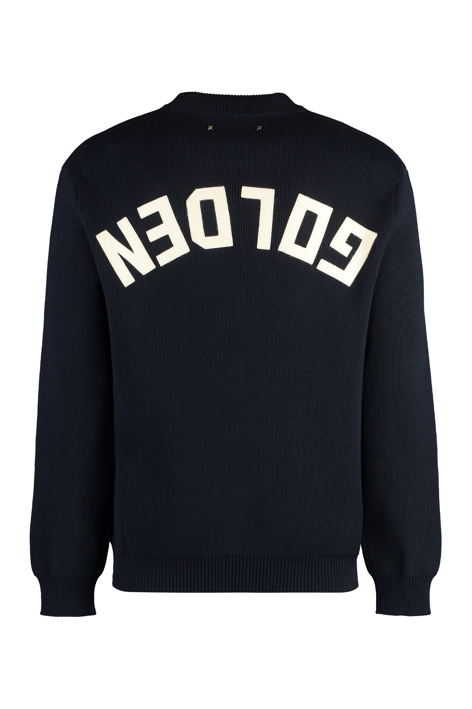 GOLDEN GOOSE Crew-Neck Sweater with Contrasting Logo