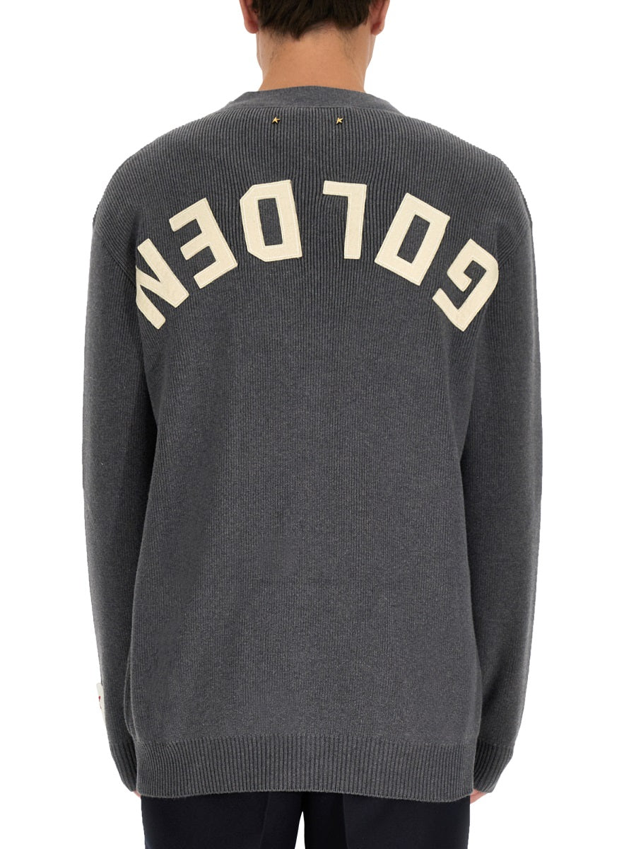 GOLDEN GOOSE Men's Cotton V-Neck Cardigan